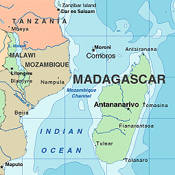 madagascar political map